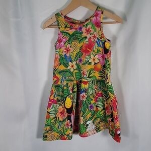 H&M x EMMA JAYNE Tropical Paradise 100% Cotton Sleeveless Dress
